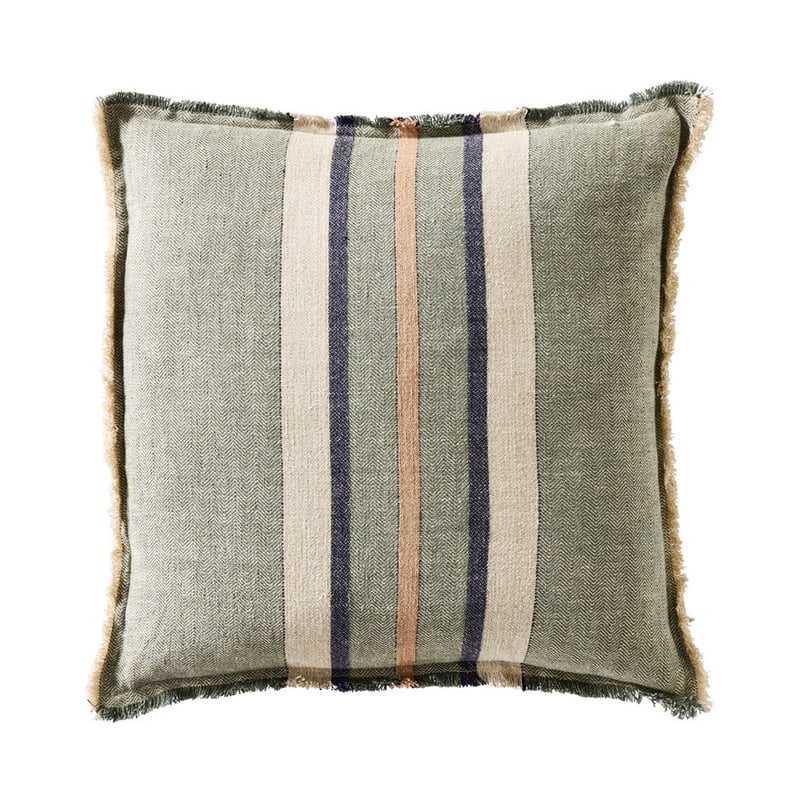 Indra Green Linen Cushion