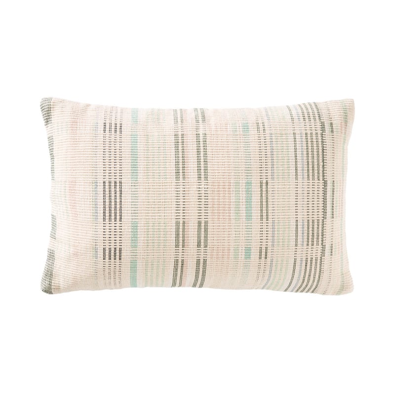 Celeste Green Stripe Cushion