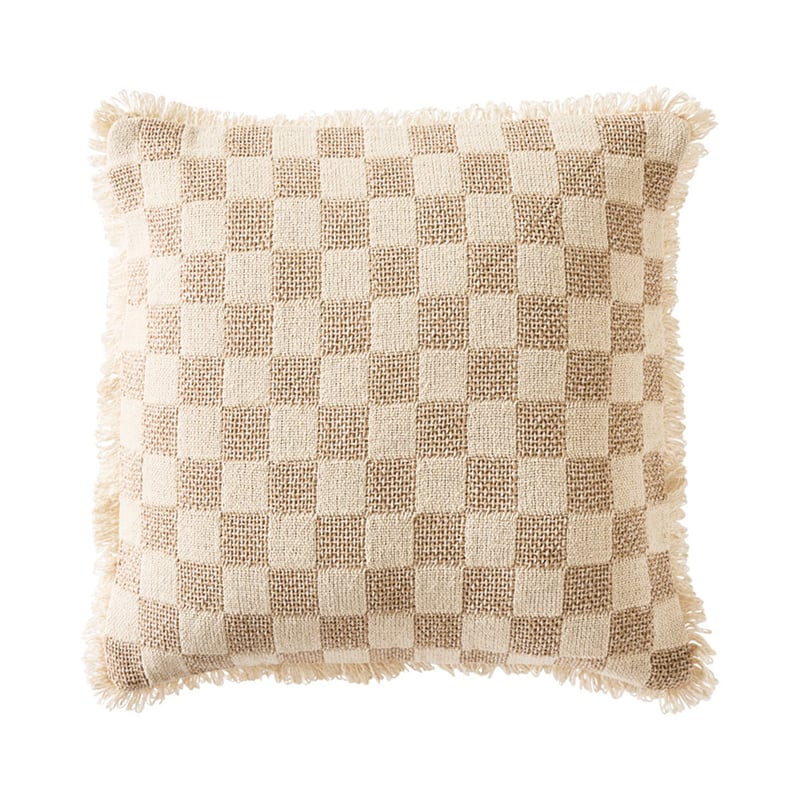 Inglewood Natural Check Cushion