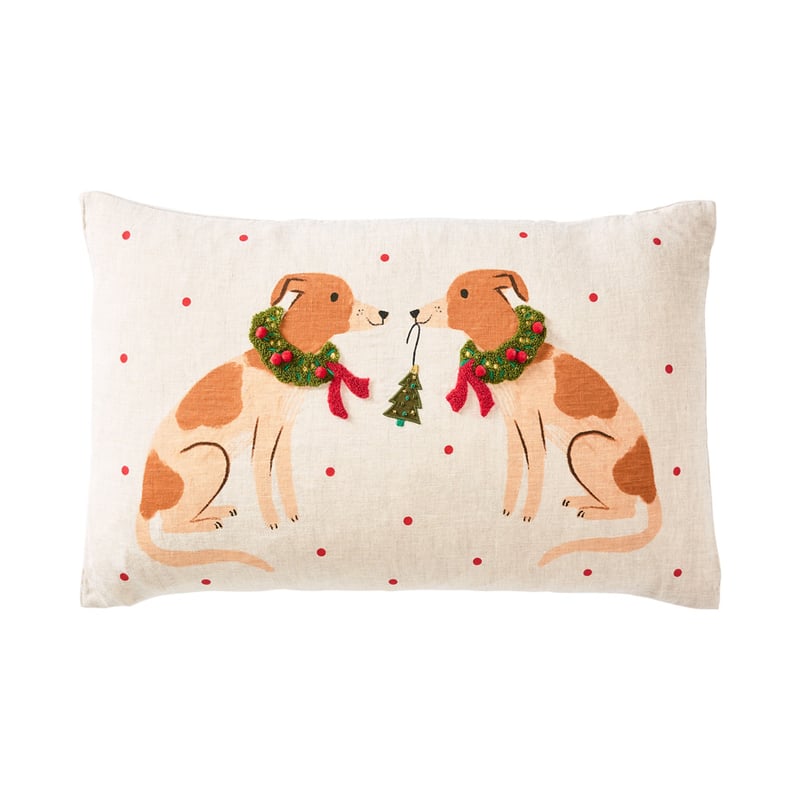 Festive Whippet Cushion