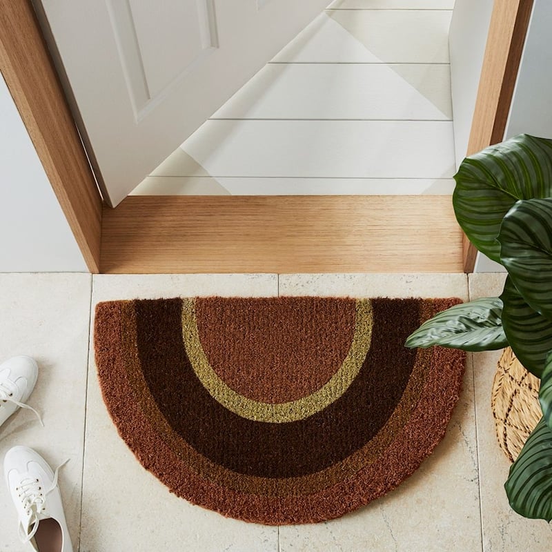 Coir Retro Sun Round Doormat