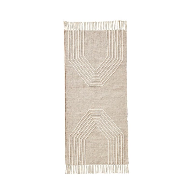 Leonie Natural and White Rug Runner