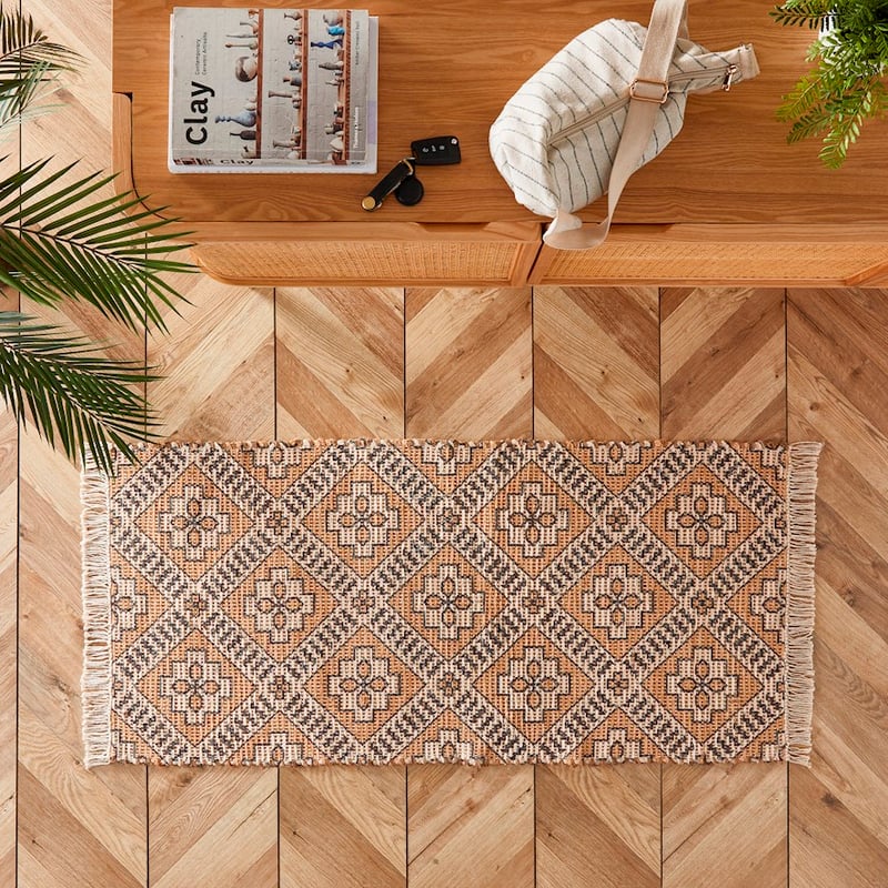 Finland Natural & Black Rug Runner