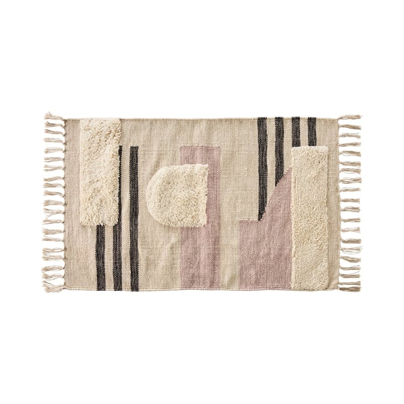 Munica Natural Black & Mauve Indoor Mat