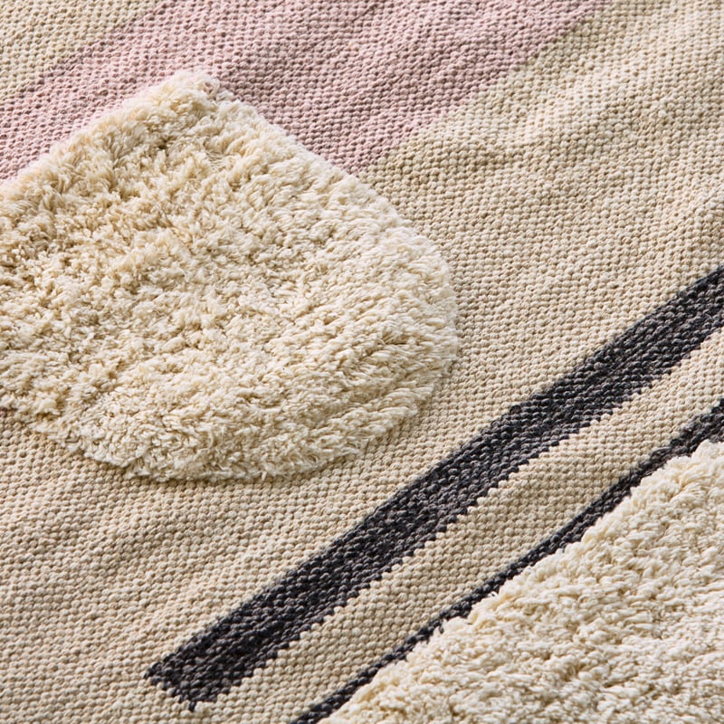 Munica Natural Black & Mauve Indoor Mat