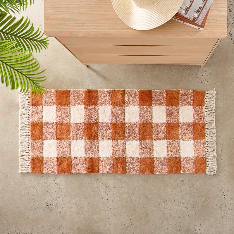Melva Natural & Rust Rug Runner