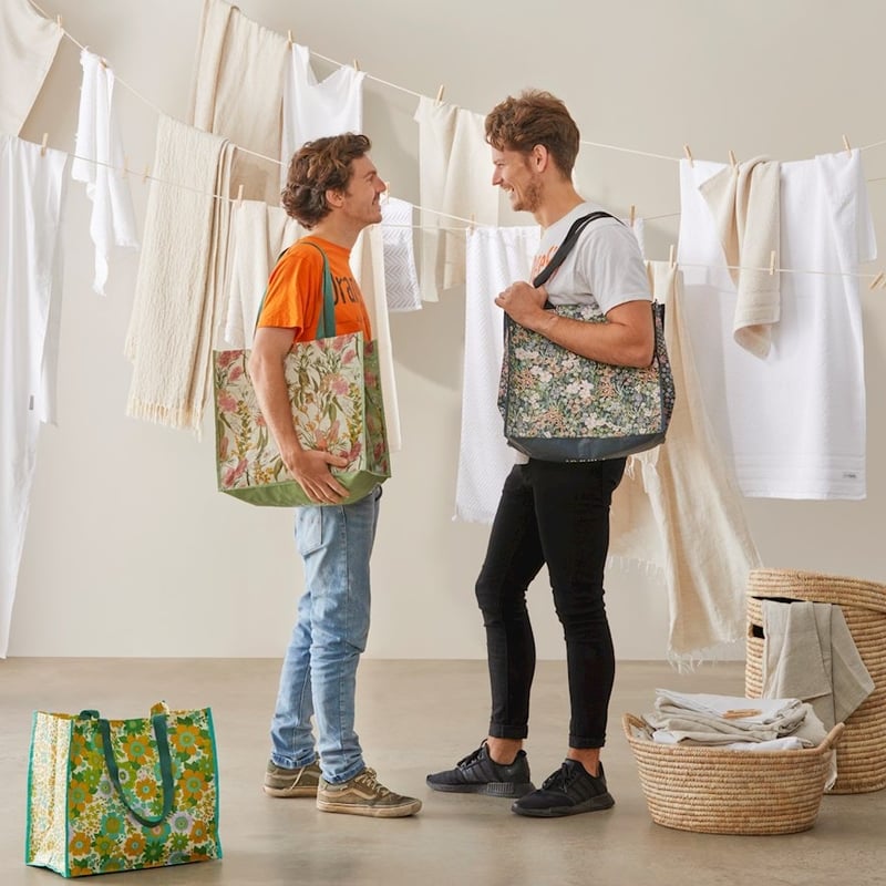 Wild Garden Navy Reusable Medium Bag