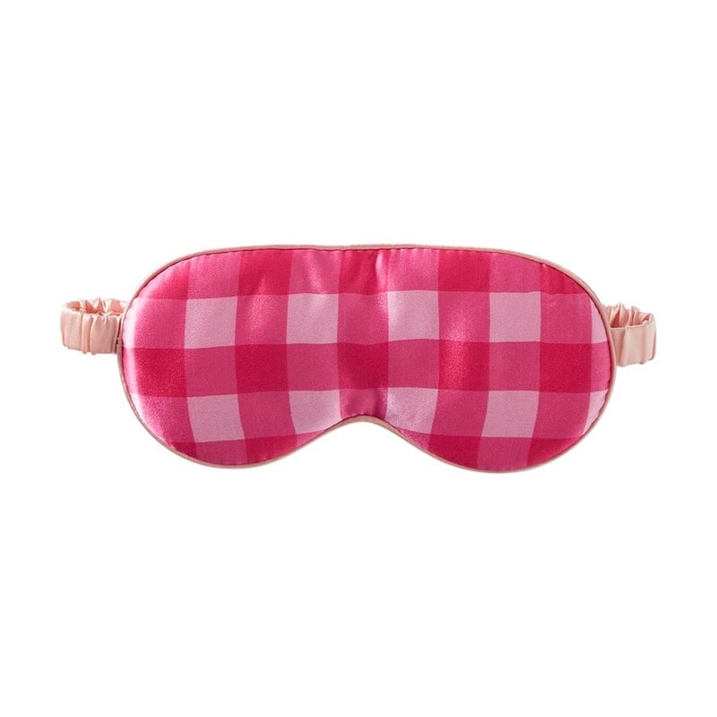 Pure Silk Brights Gingham Pink Eye Mask