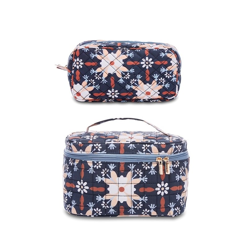 Welcome Home Navy Cosmetic Bags 