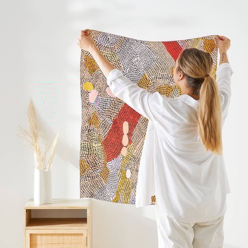 Miimi + Jiinda Lowanna Earth Silk Scarf