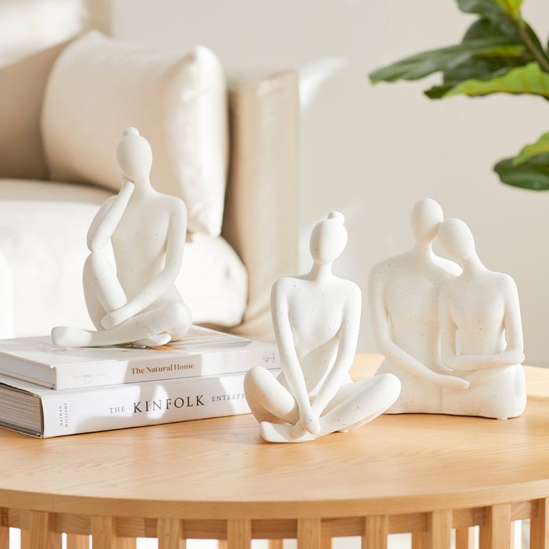 Contemplation White Statues