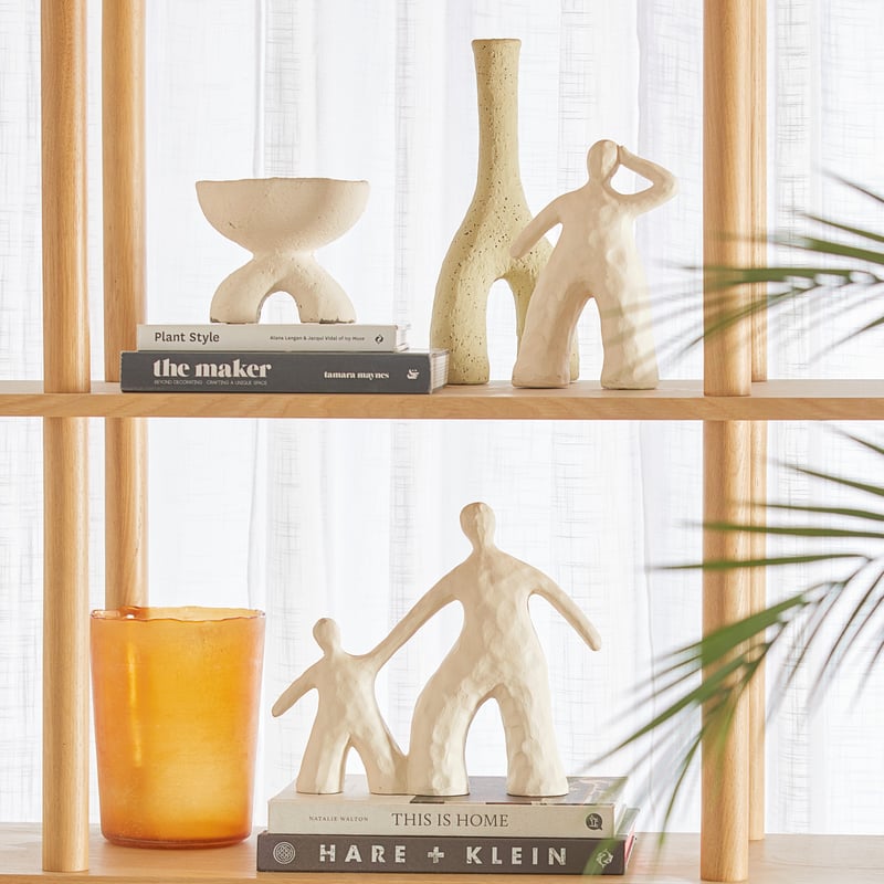 Roman Arm Up White Statue