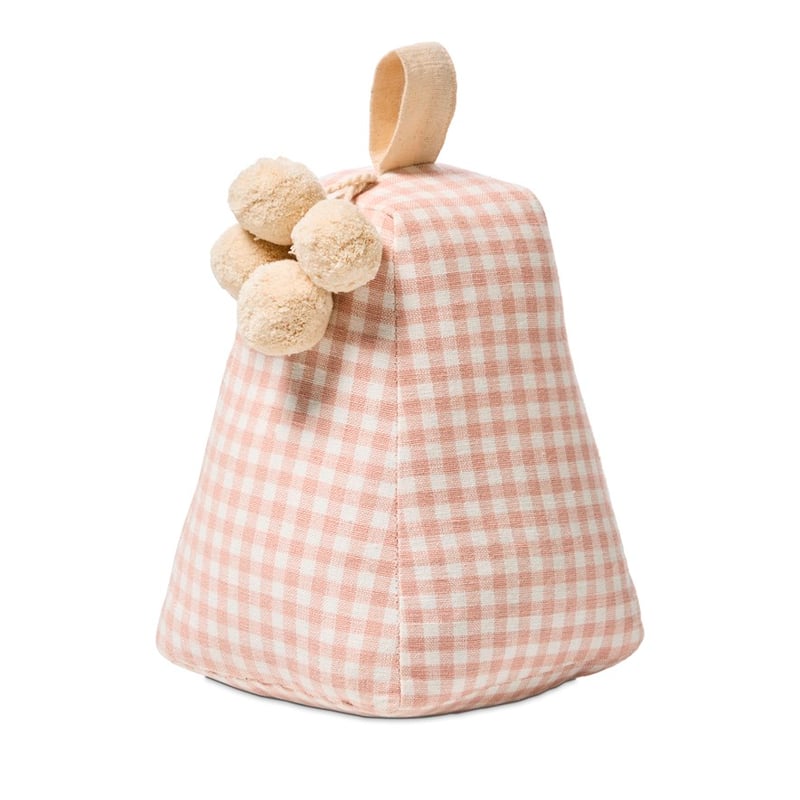 Pink Gingham Door Stop