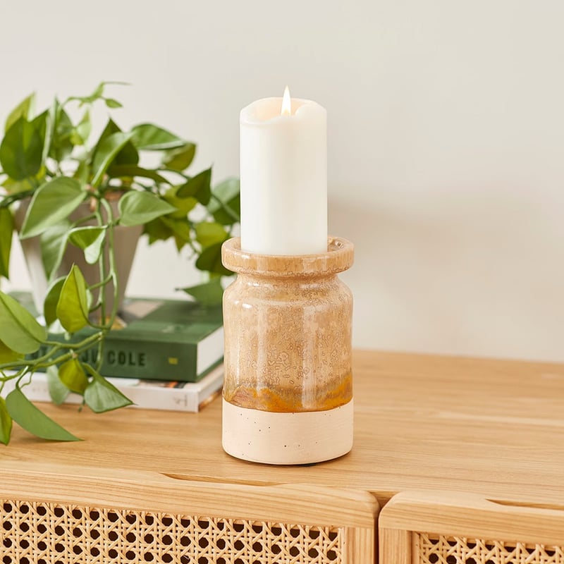 Mist Reactive Amber Candlestick 