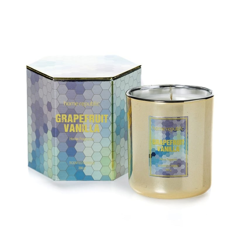 Hexagon Grapefruit Vanilla Candle