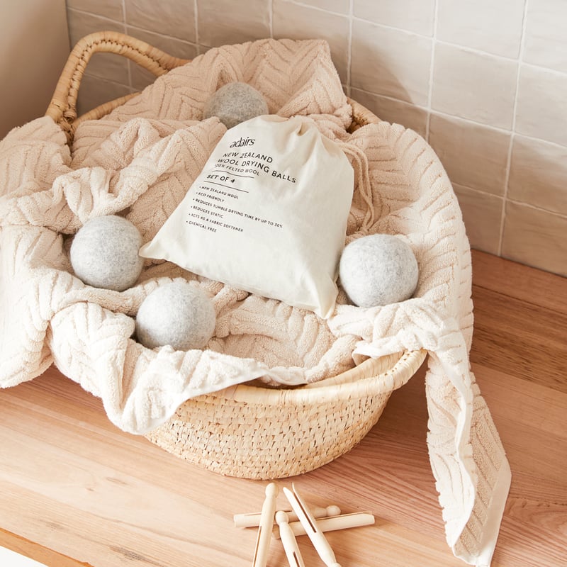 New Zealand Light Grey Marle Wool Drying Balls