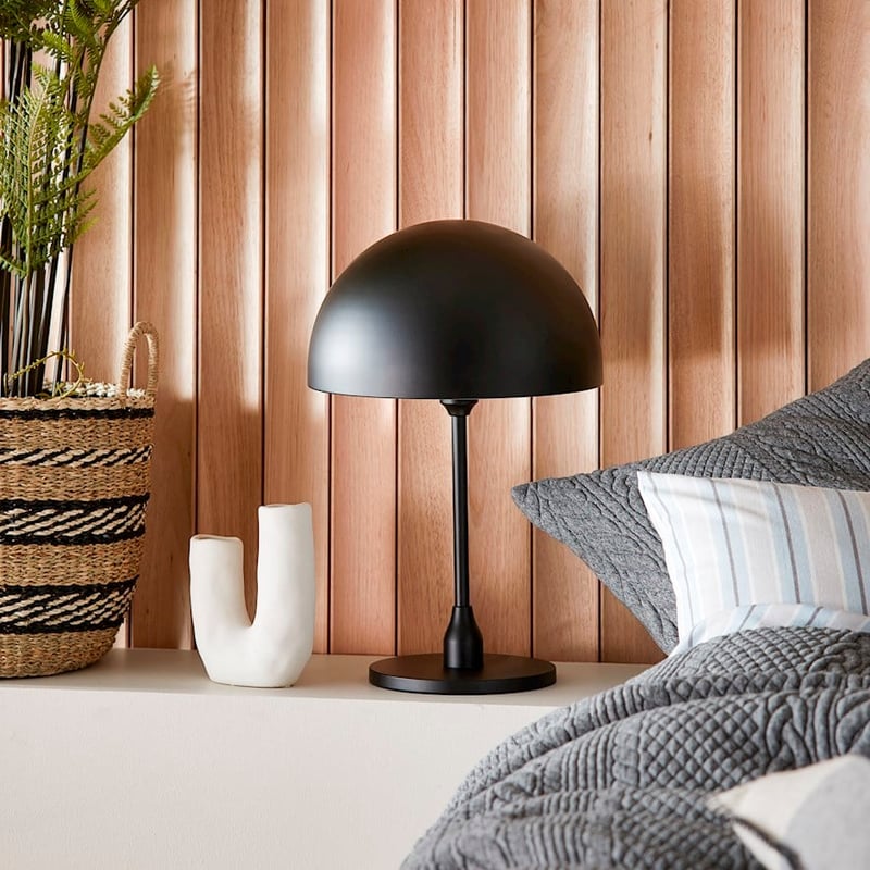 Mushroom Black Table Light