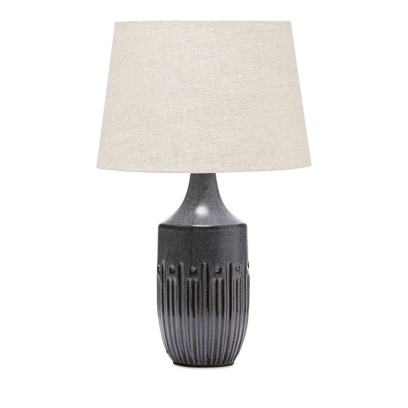 Inca  Charcoal & Linen Table Light