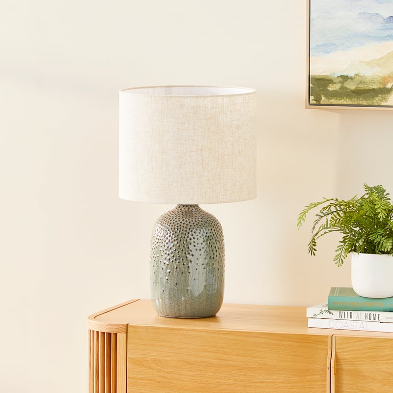 Ortigo Pewter & White Table Light