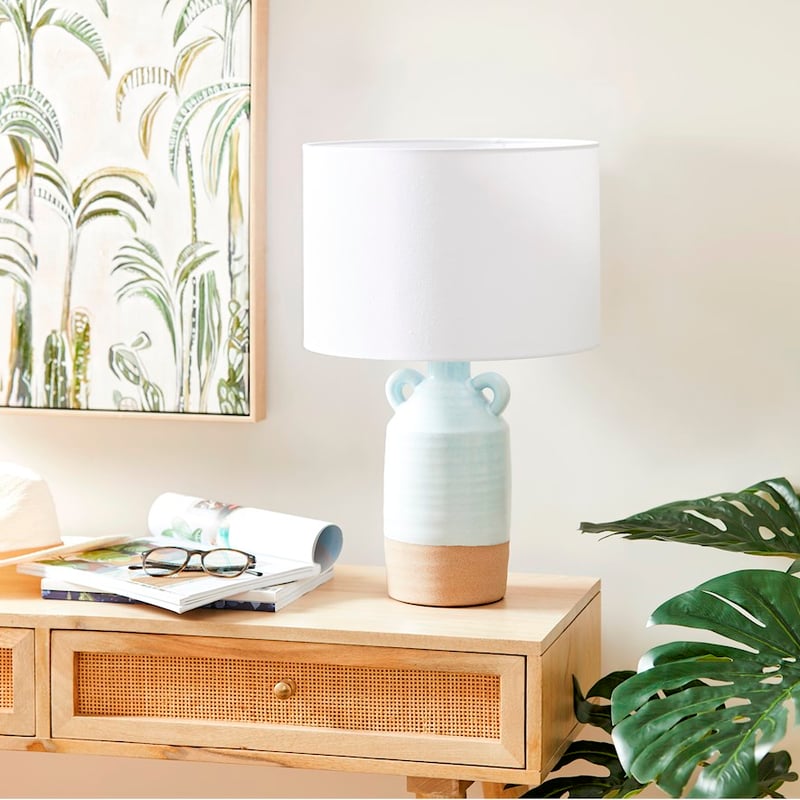 Paloma Pale Blue & White Table Light