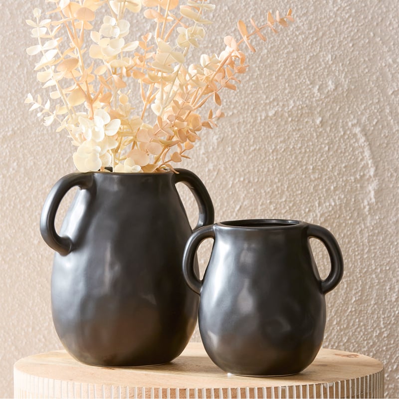 Desert Rose Black Small Vase