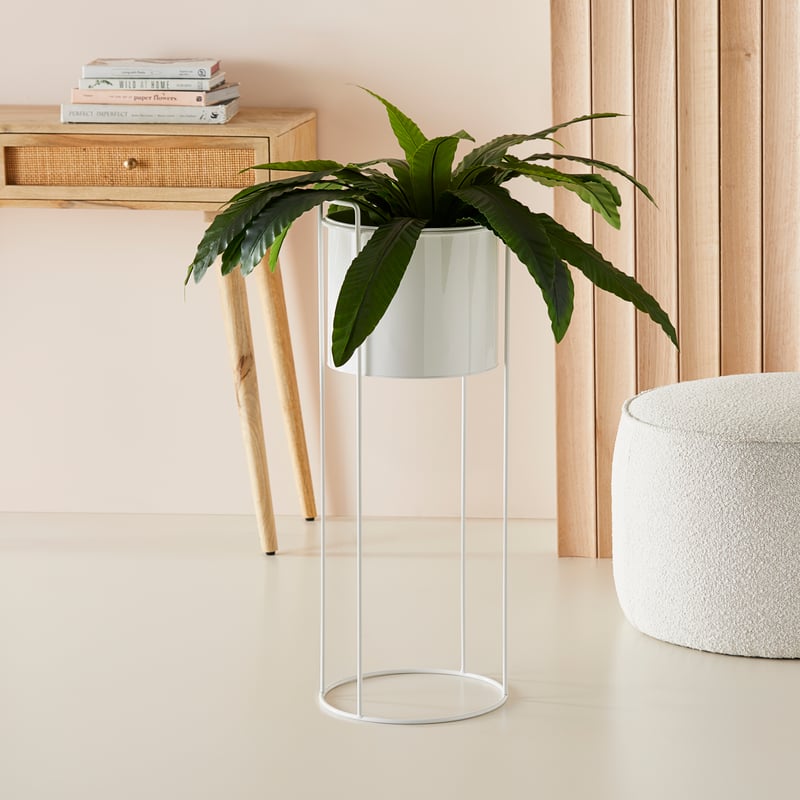 Santana White Gloss Plant Stand
