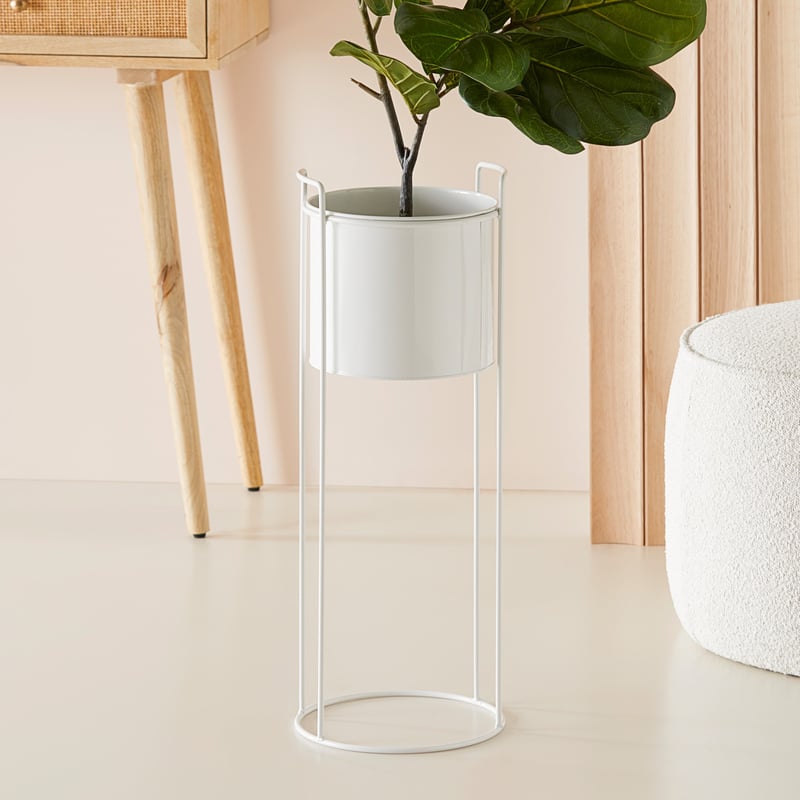 Santana White Gloss Plant Stand