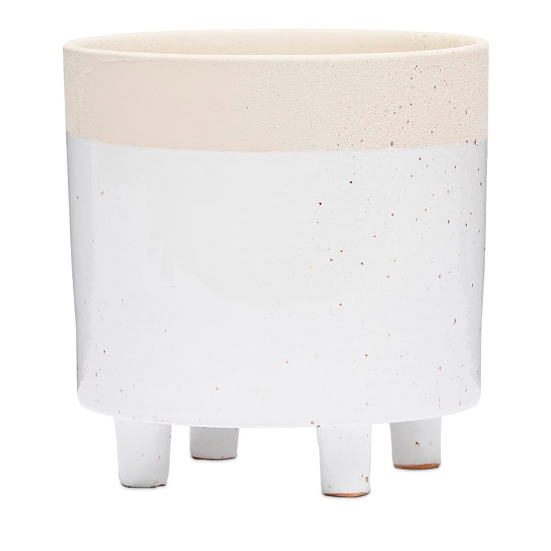 Sandy Sand & White Glaze Pot