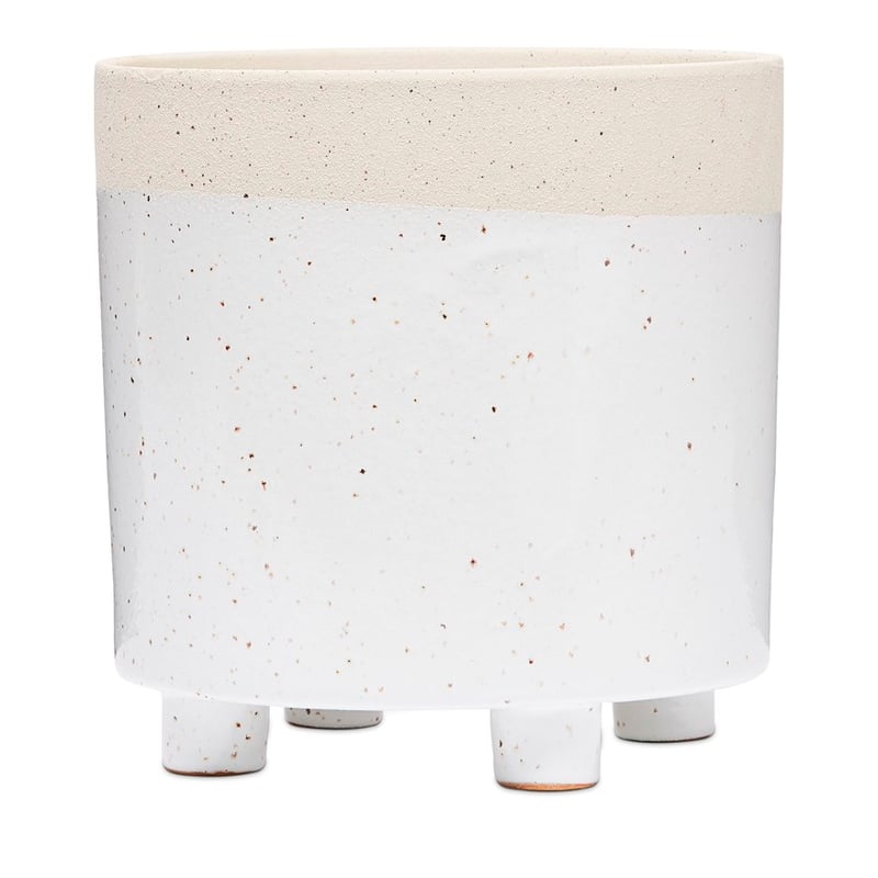 Sandy Sand & White Glaze Pot