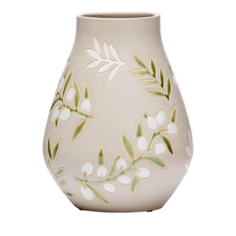 Olive Beige & Green Vase