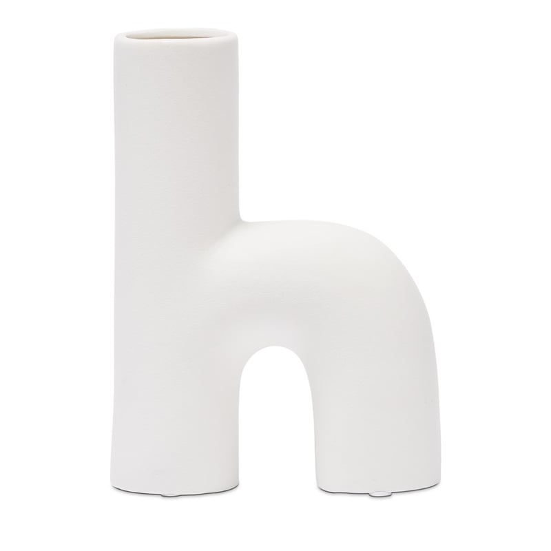 Pipe White H Shape Vase