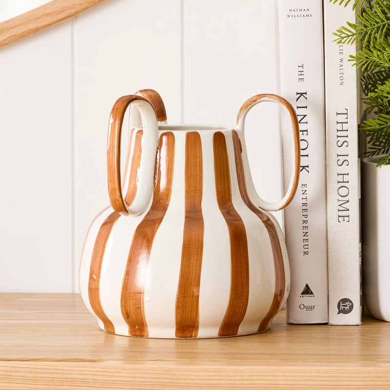 Bambini Rust Stripe Vase Collection