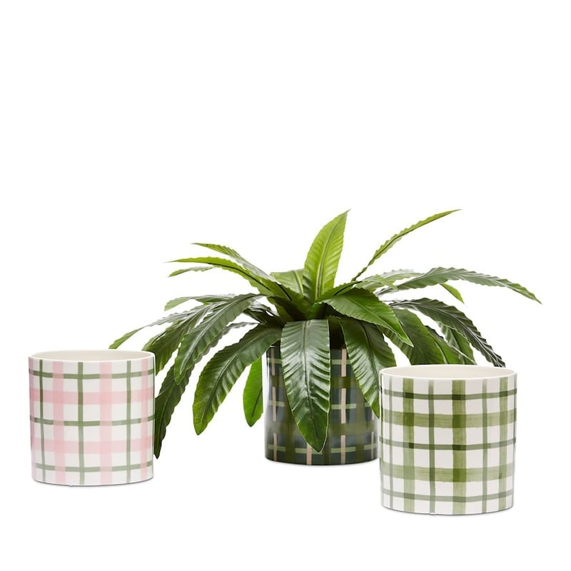 Dark Green Check Porto Check Pot