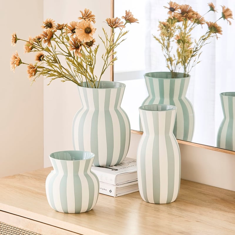 Picasso Blue White Stripe Vase