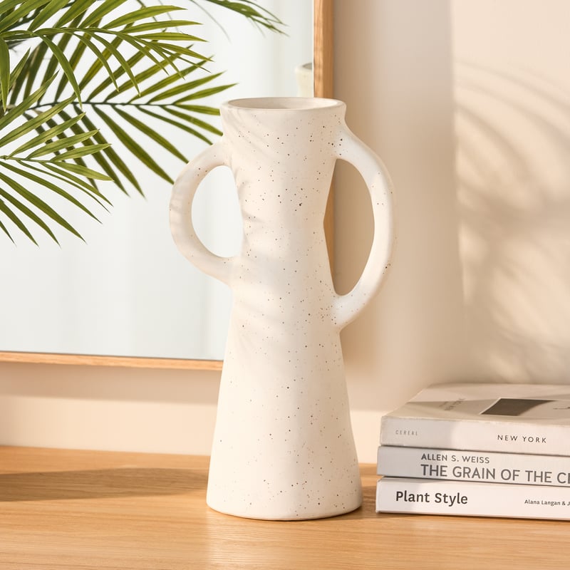 Crete Cream Speckle Vase