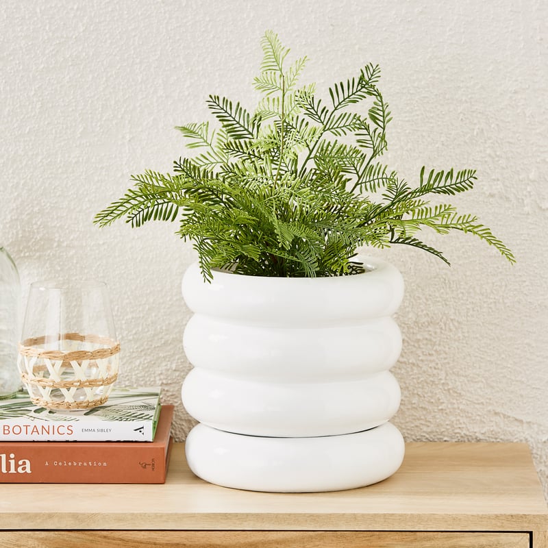 Siglo Cylindrical White Pot