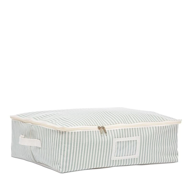 Green Pinstripe Storage Bags