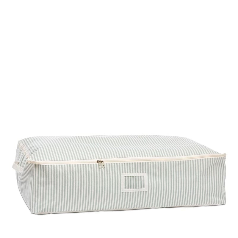 Green Pinstripe Storage Bags