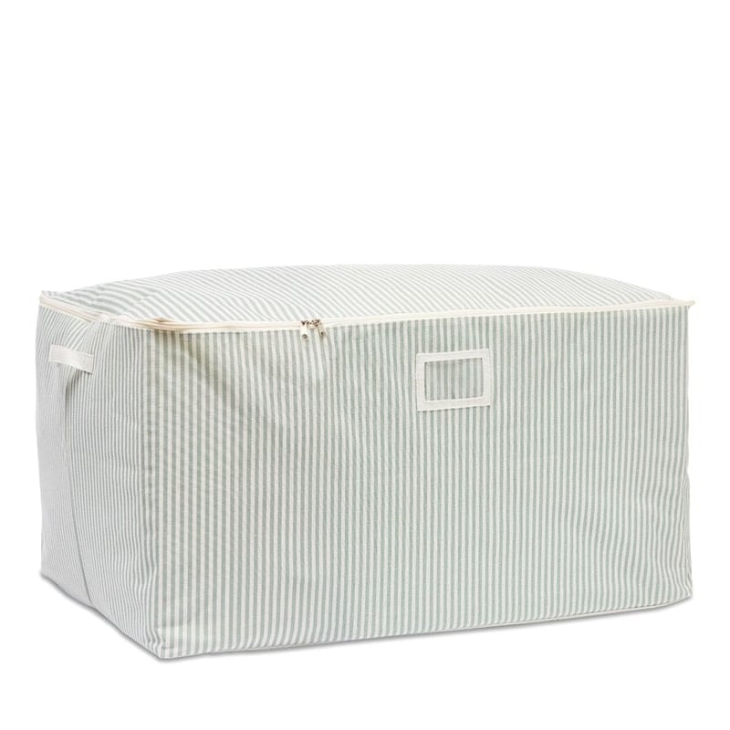 Green Pinstripe Storage Bags