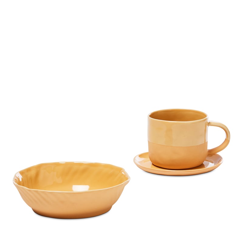 Fluted Servingware Dessert Bowl Dia15xH4cm Mustard  OFFLINE