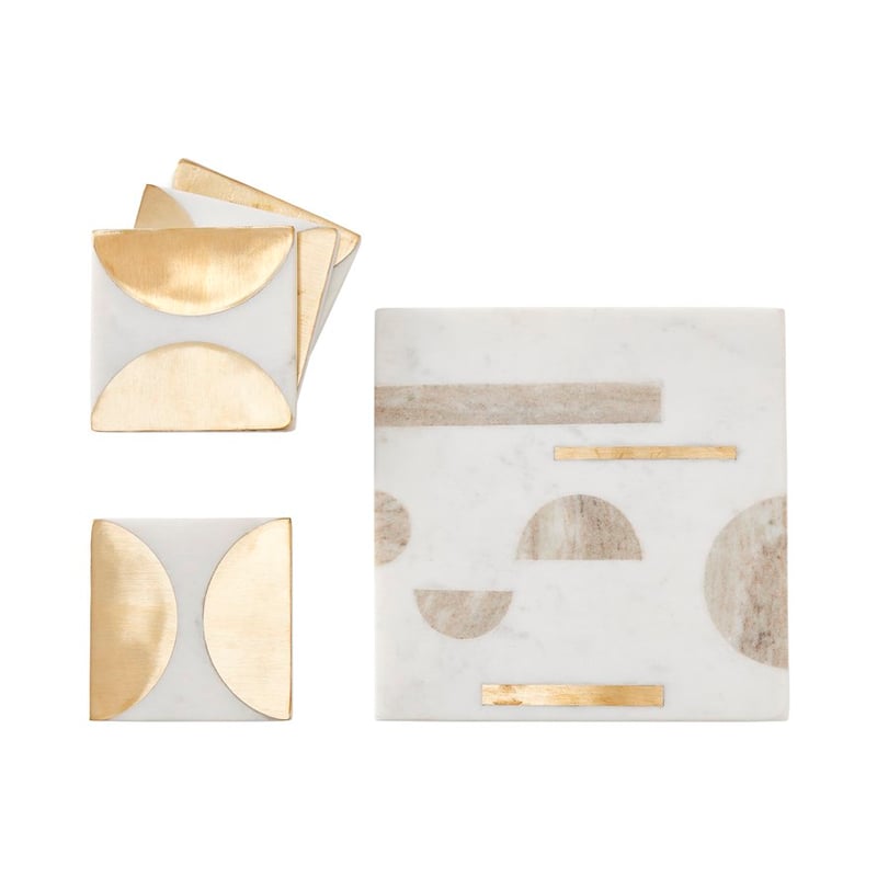 Marble White & Gold Circle Collection