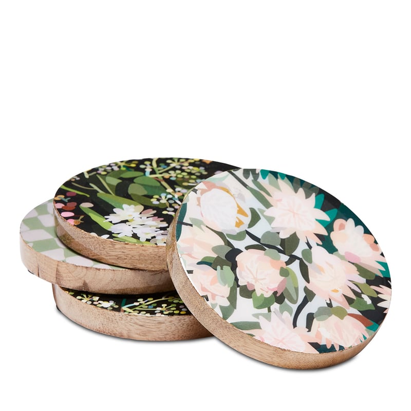 Kimmy Hogan Gathered Mixed Timber Coasters Pack of 4