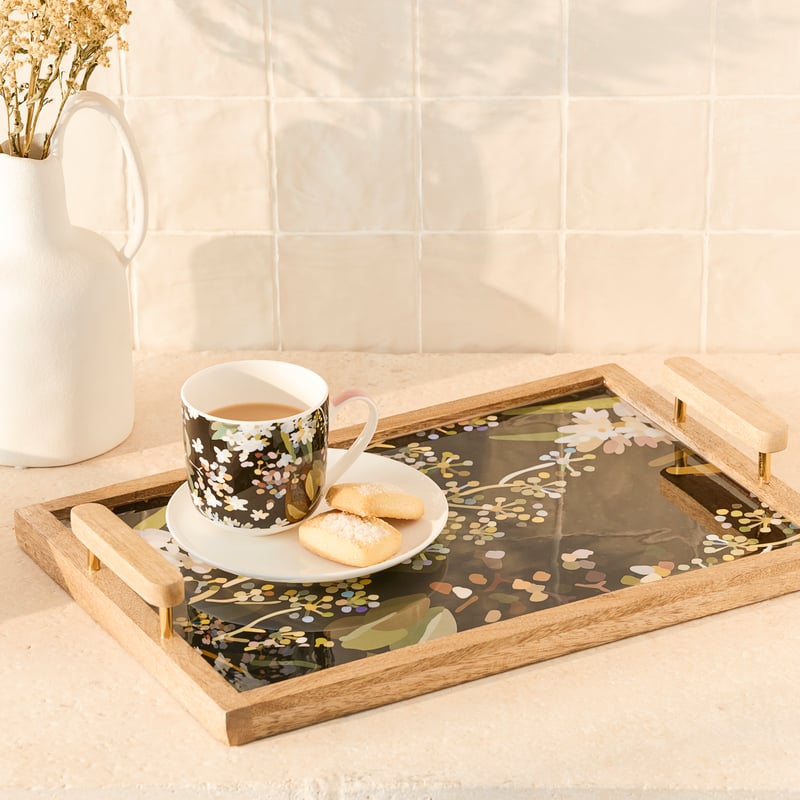 Kimmy Hogan Gathered Rectangle Timber Tray