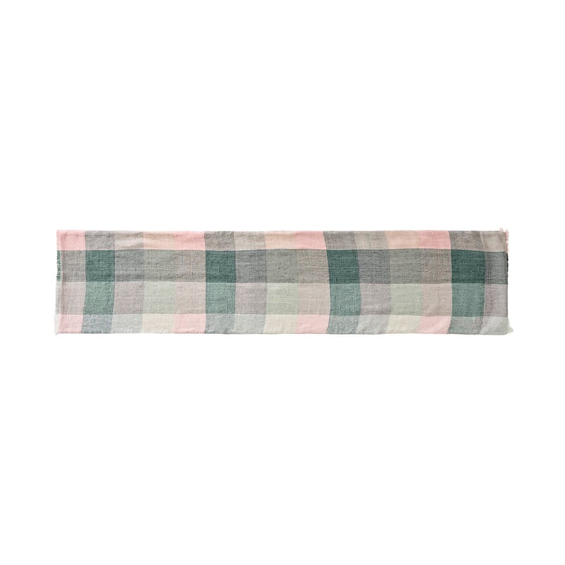 Rae Malmo Pink & Green Check Table Runner