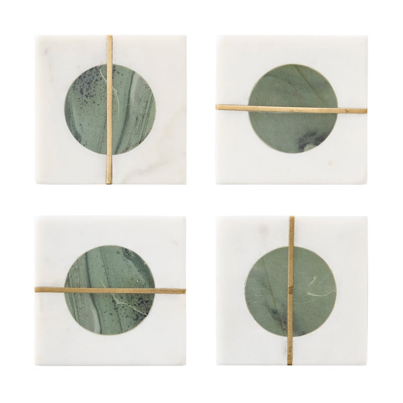 Gelato White & Green Marble Coasters Pack of 4