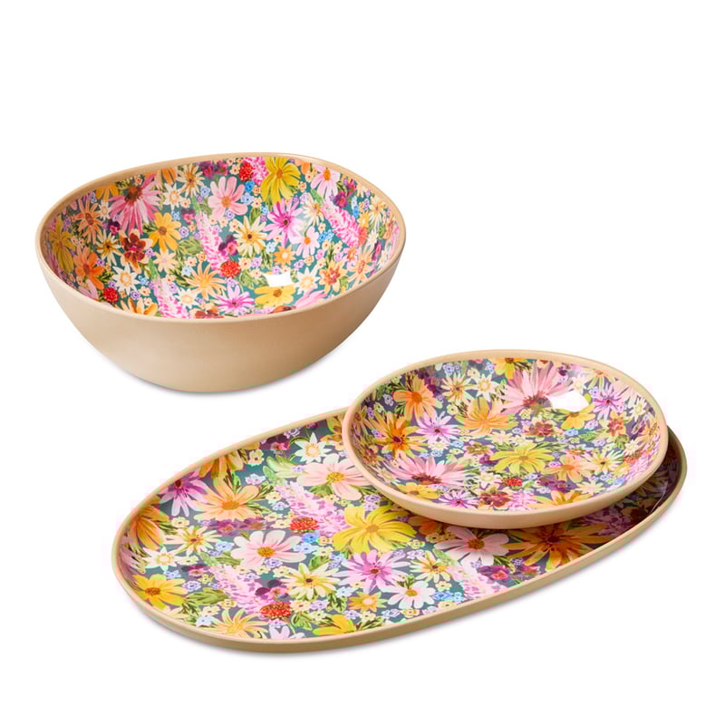 In Bloom Snapdragon Melamine Servingware