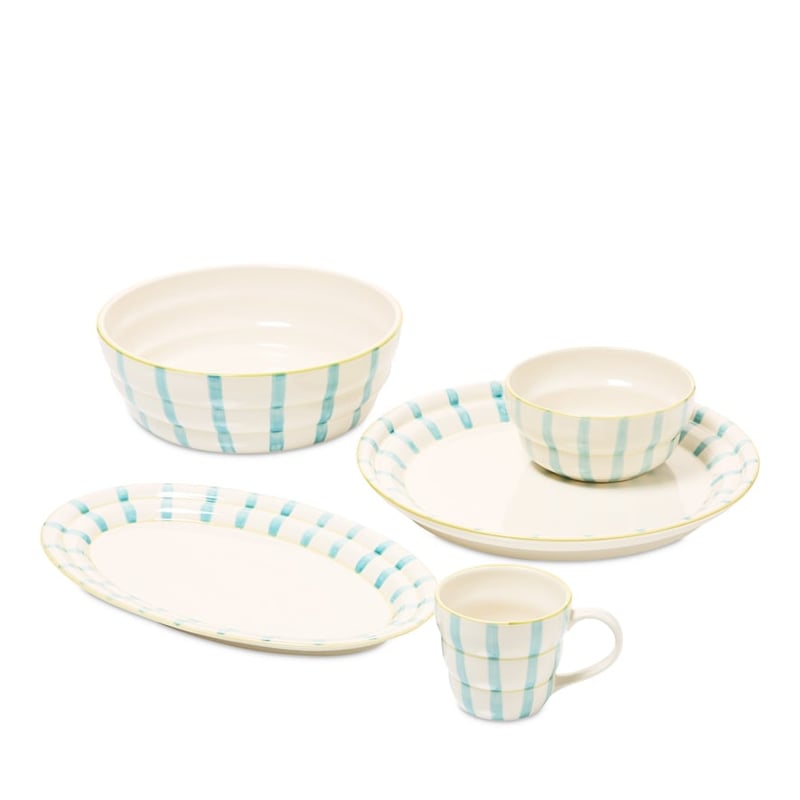 Mediterranean Blue Stripe Side Bowl