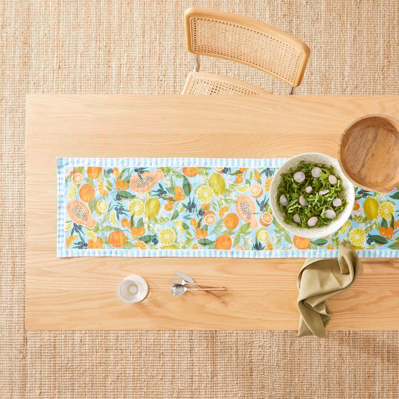 La Frutta Fruit Blue Table Runner