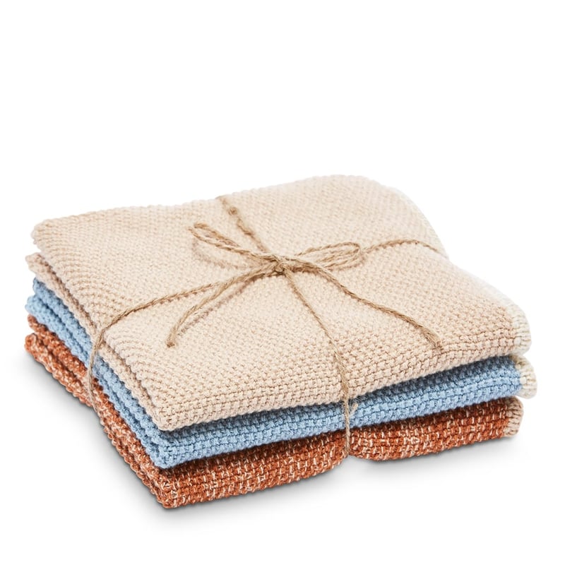 Leda Blue Abode Bamboo Cotton Dish Cloth 3 Pack