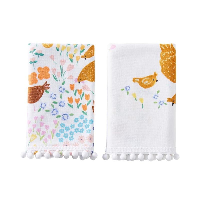 Blooming Chickens Tea Towels Pack 2 Multi